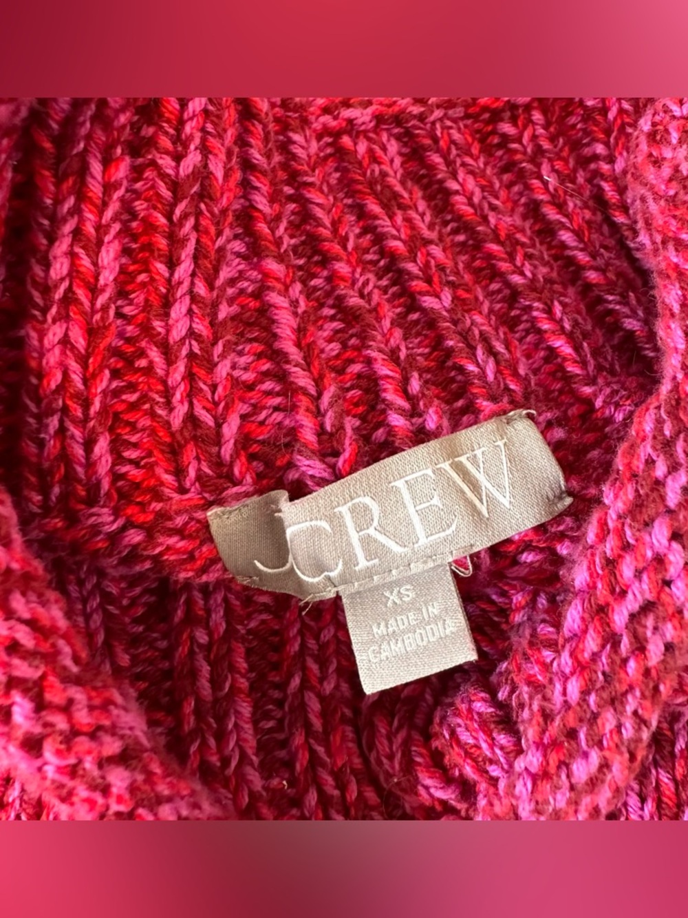 J. Crew Women's Crewneck Sweater in Heathered Raspberry - Picture 5 of 5